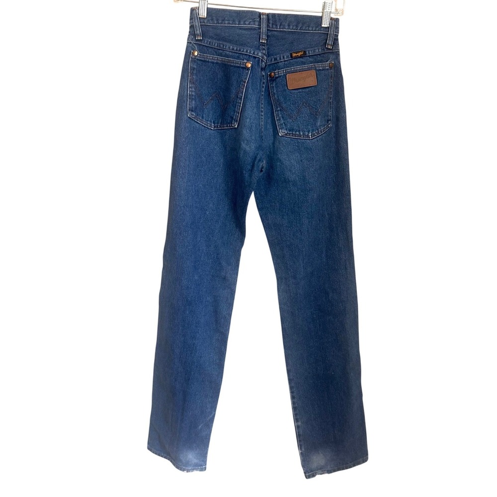 Vintage 70s Wrangler 13MWZ Cowboy Cut Jeans‎ Straight Leg Blue Denim 24x34.5